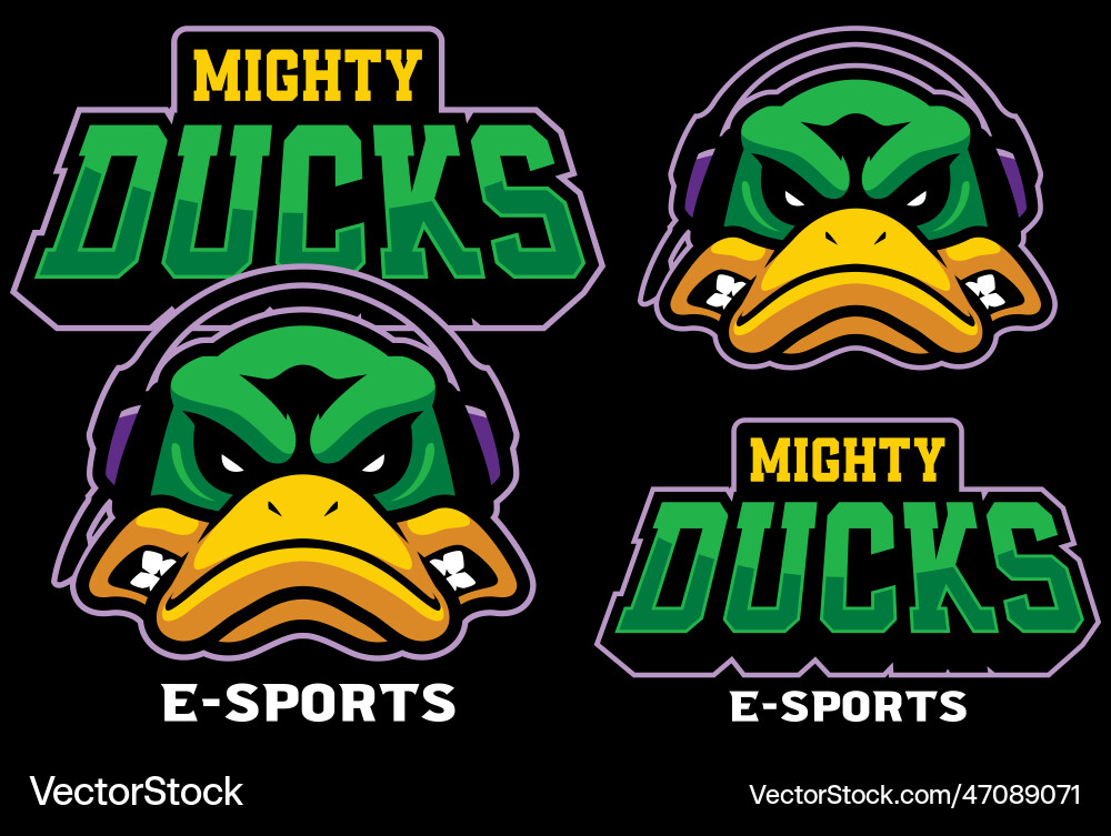 Mighty ducks gaming mascot Mighty ducks gaming mascot vector image