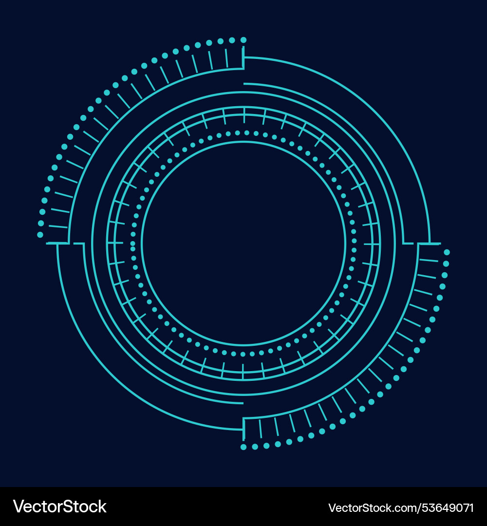 Sci fi circle frame modern user interface element Sci fi circle frame modern user interface element vector image