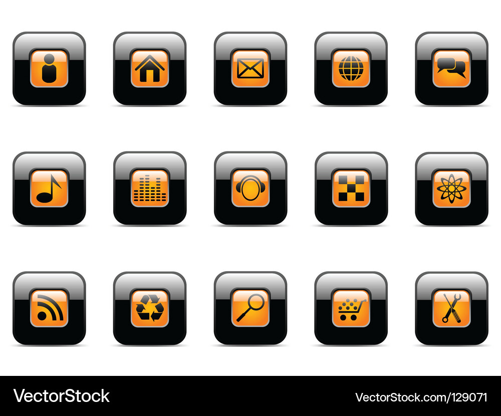 Set of web buttons Vector Image