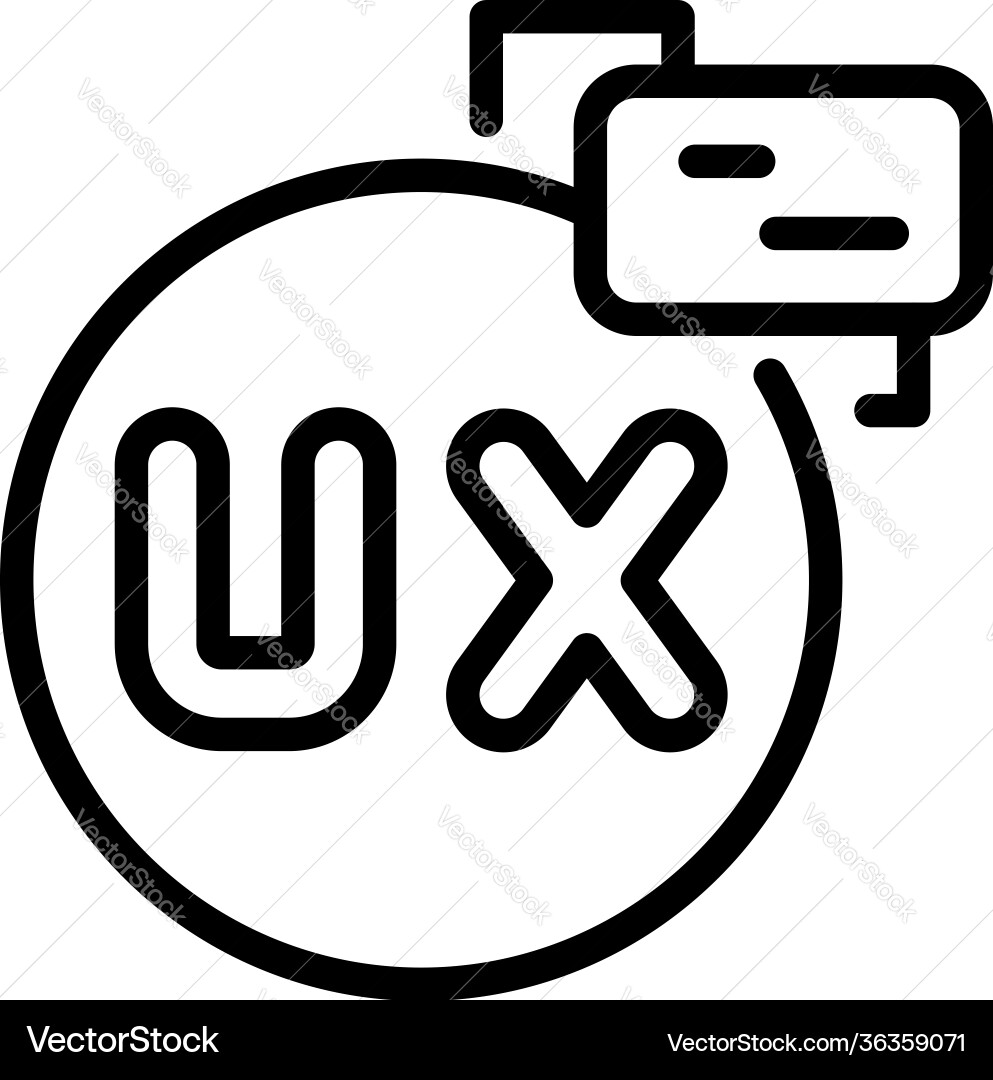 Ux interaction icon outline style Ux interaction icon outline style vector image