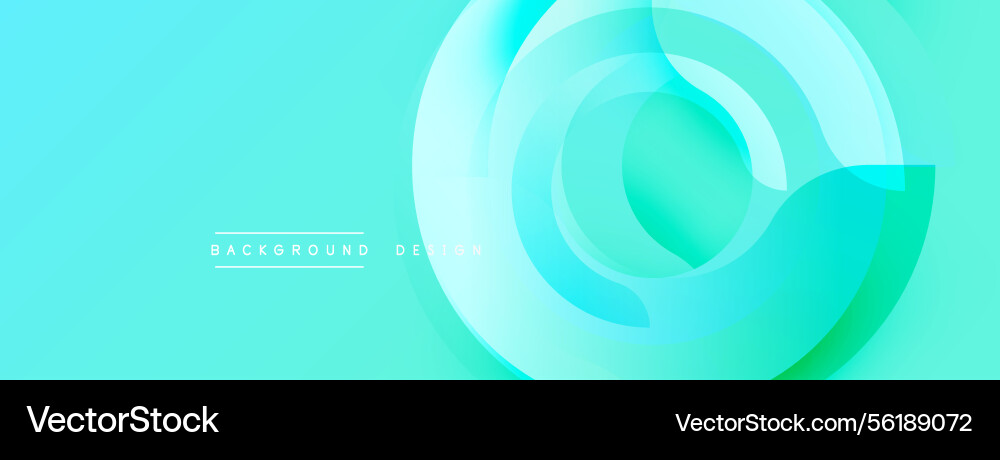 Abstract turquoise layers create circular design Vector Image