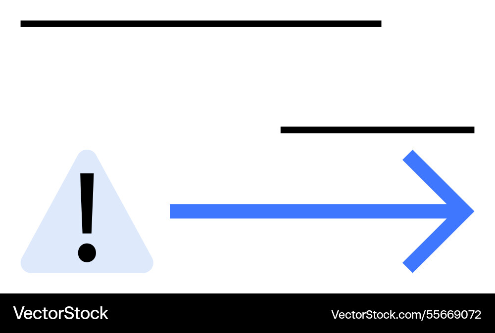 Alert message with exclamation mark triangle Vector Image