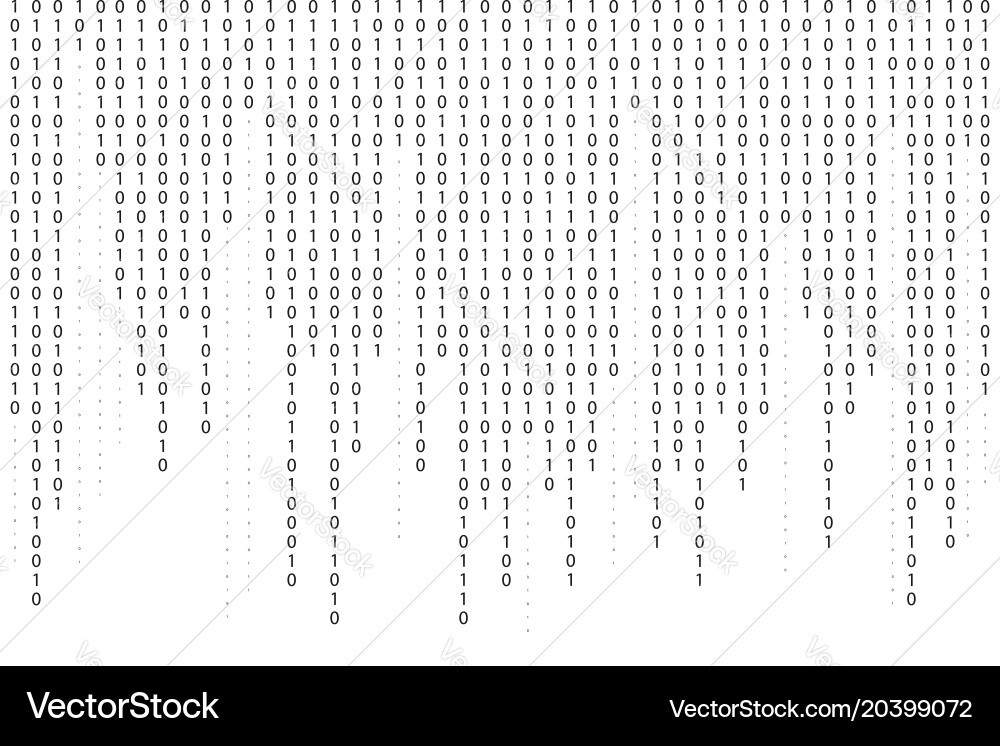 Binary Code Stream Background vector image