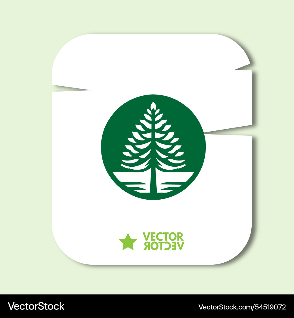 Fir Baum-Logo-Symbol zum Feiern Fir Baum-Logo-Symbol zum Feiern vektorbild