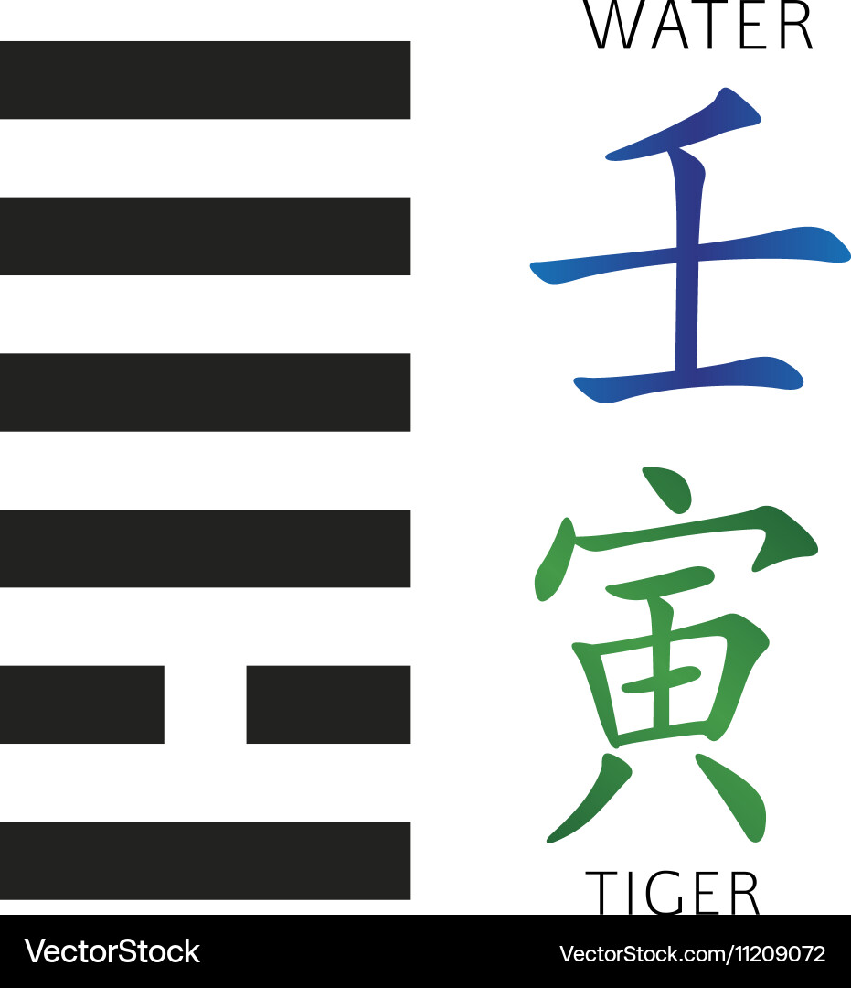 I Ching Hexagram Symbol Royalty Free Vector Image