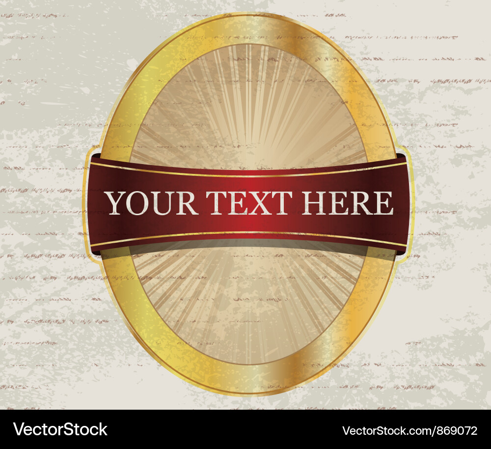 Label with grunge background vector image