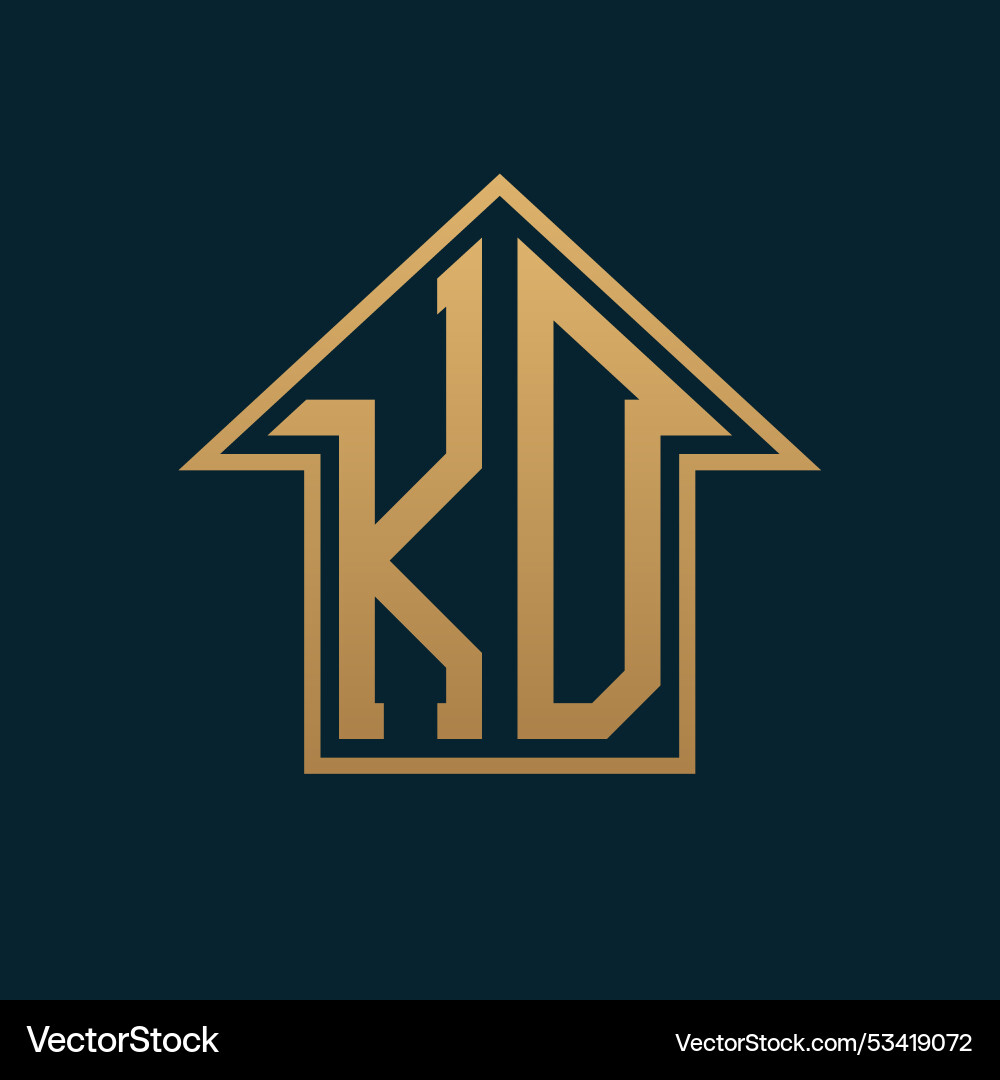Luxus kd Haus Logo - elegant gold Buchstaben Luxus kd Haus Logo - elegant gold Buchstaben vektorbild