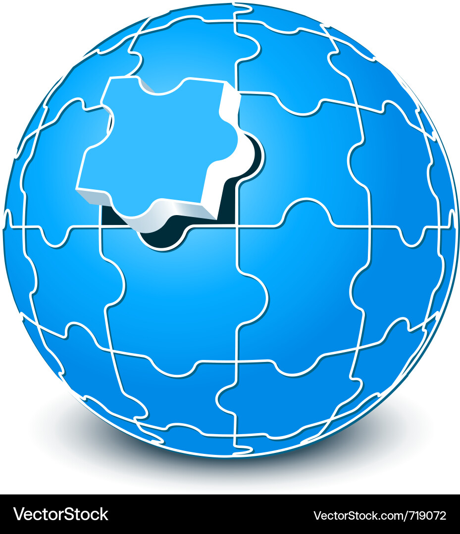 Rotating Sphere Puzzle vector image
