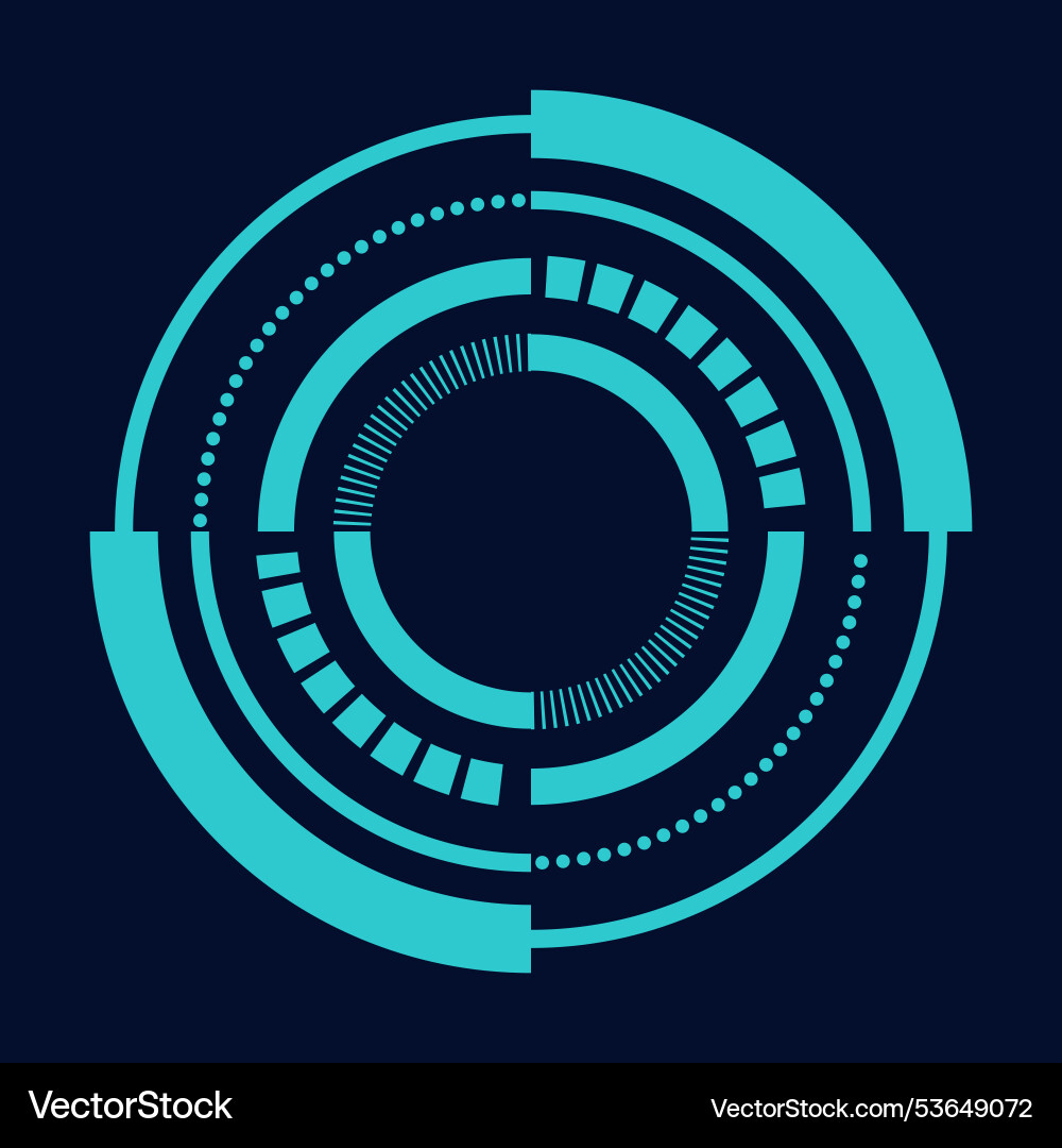 Sci fi circle frame modern user interface element Sci fi circle frame modern user interface element vector image