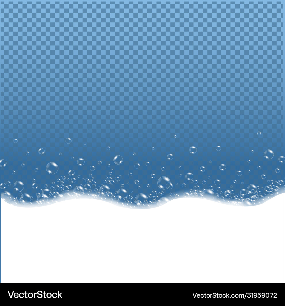 Soap foam and bubbles on transparent background Soap foam and bubbles on transparent background vector image