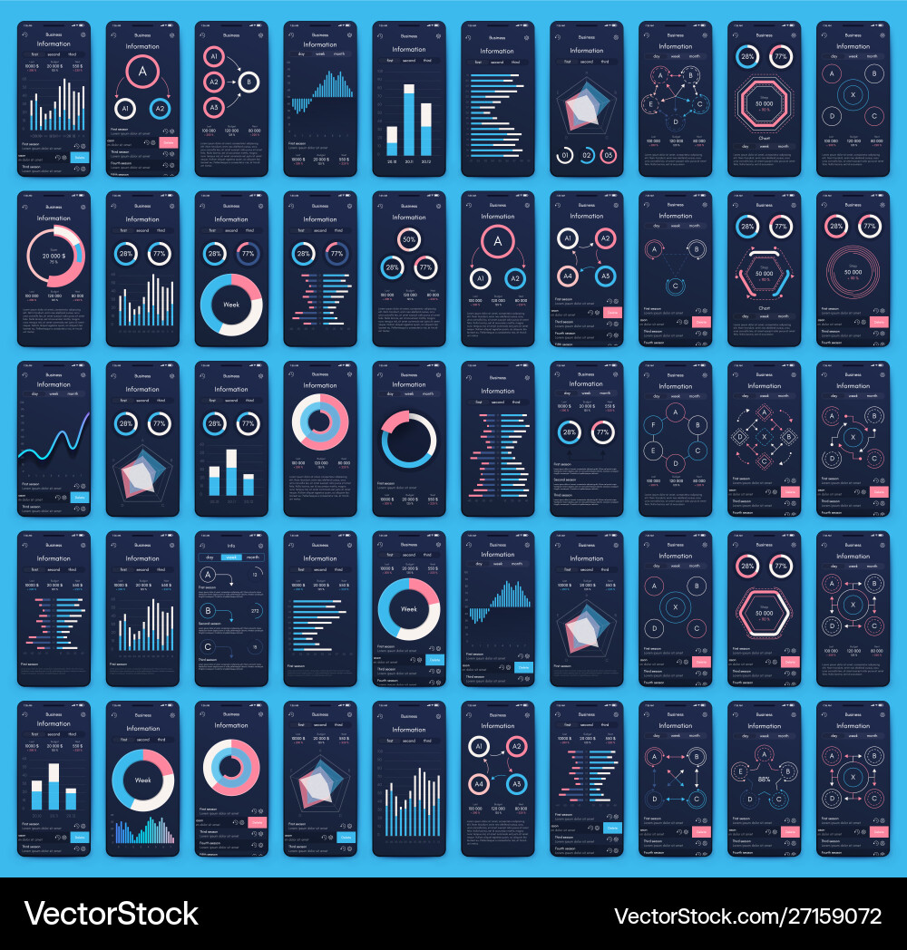 Verschiedene ui ux gui-Bildschirme und flache Web-Symbole Verschiedene ui ux gui-Bildschirme und flache Web-Symbole vektorbild