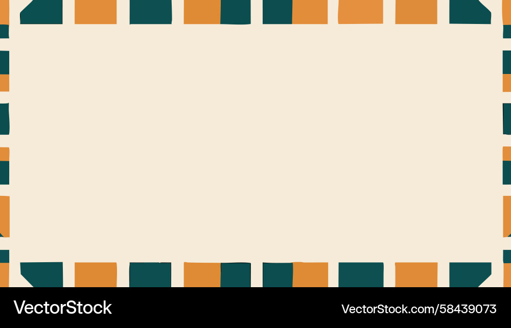 Dashed Color Block Frame Vector Image