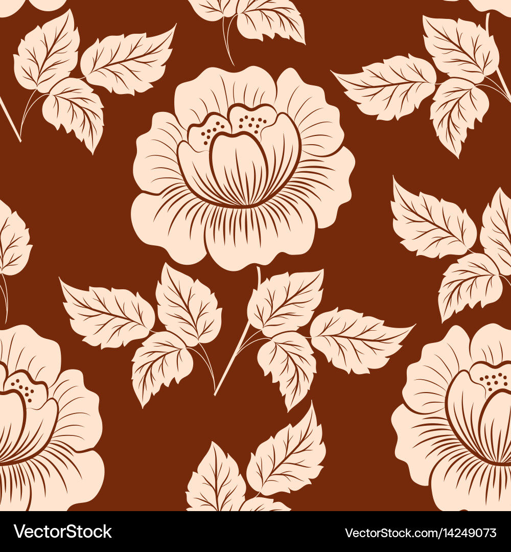 Elegant Floral Seamless Pattern vector image