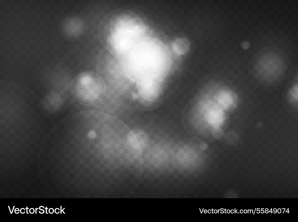Abstract shining bokeh isolated on transparent Abstract shining bokeh isolated on transparent Vector Image