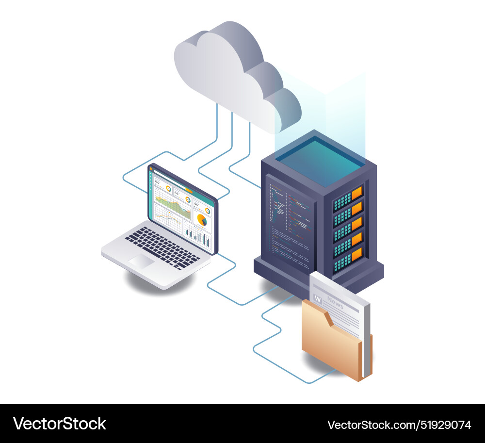Analyzing data networks in cloud server systems Analyzing data networks in cloud server systems vector image