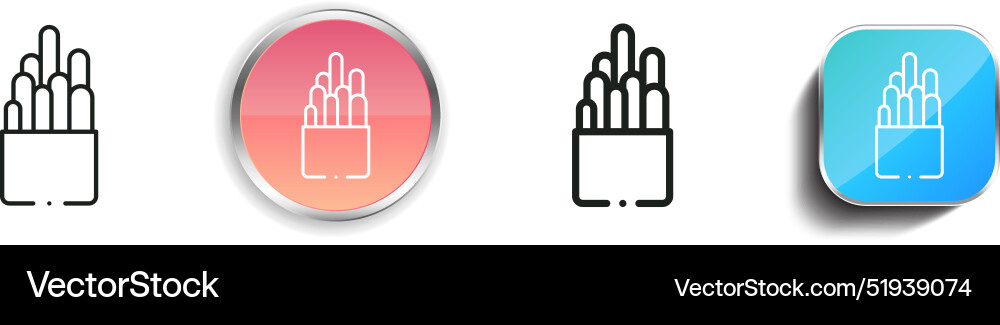 Cactus icon thin linear regular and button style Vector Image