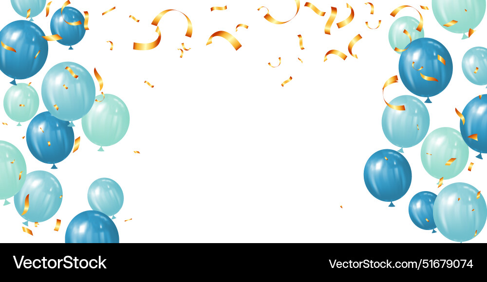 Frame template festive background realistic Vector Image