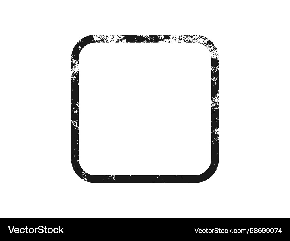 Grunge border in rounded square form Grunge border in rounded square form Vector Image