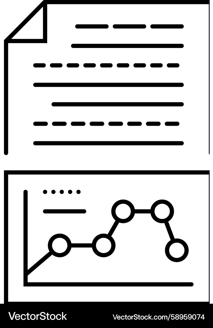 NLP Graph Icon - Text Analysis Vector Image