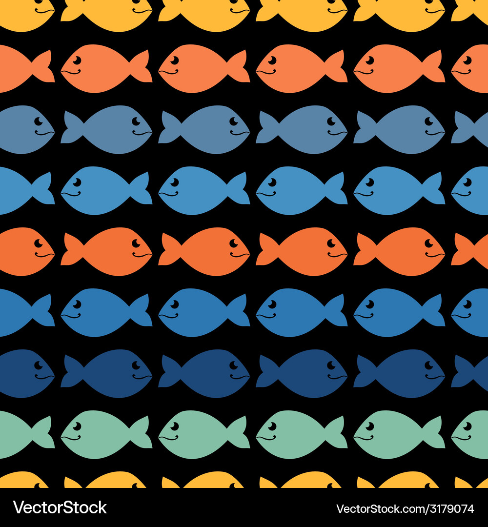 Seamless pattern with fish Vector Image
