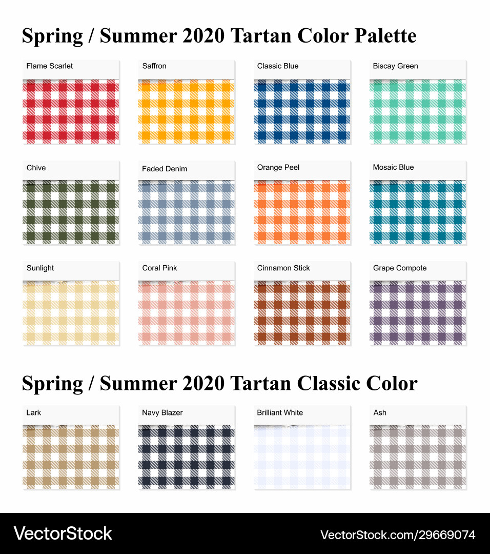 Spring summer 2020 tartan seamless pattern vector image