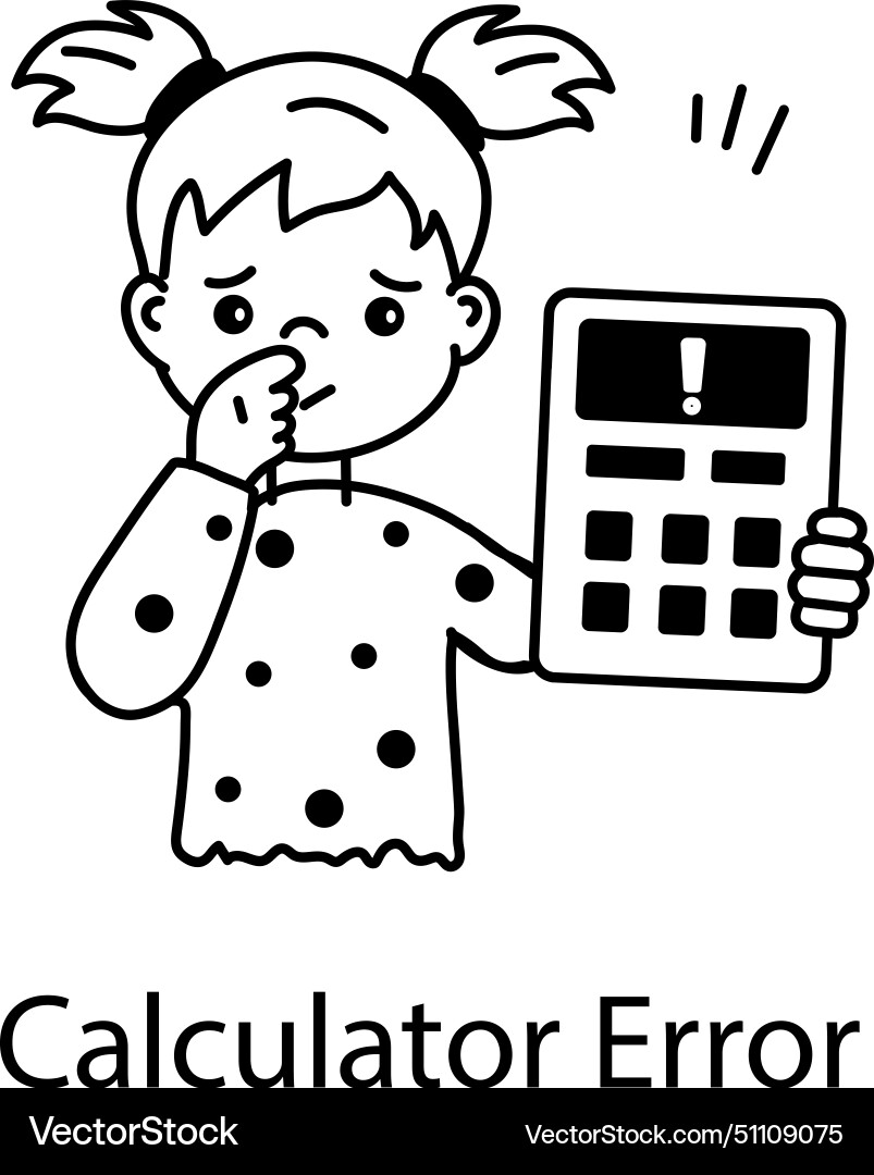 Calculator error Vector Image