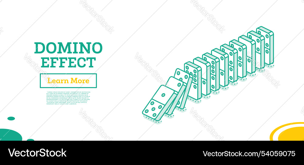 Domino Effect - Falling Sequence vector image