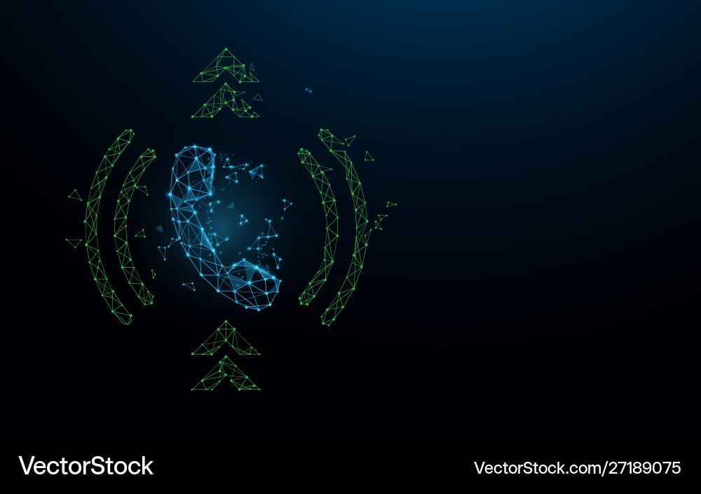 Particle Call Button Icon vector image
