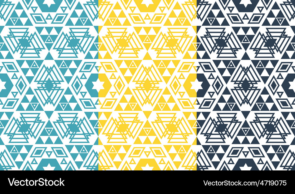 Retro geometric hexagon seamless pattern Vector Image