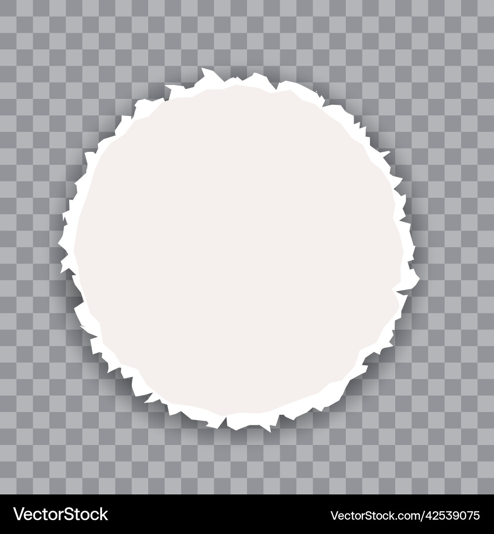 Torn all paper edges with shadow on transparent Torn all paper edges with shadow on transparent vector image