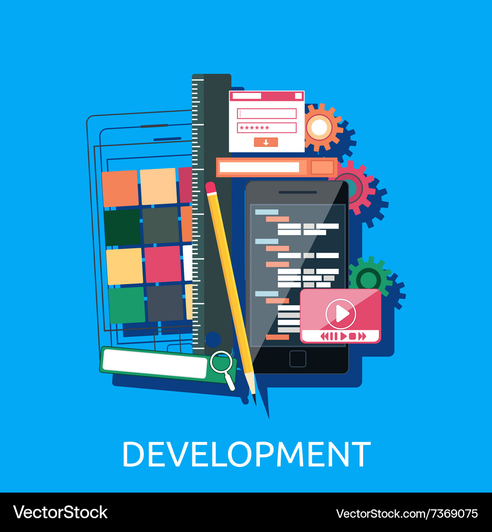 Web development concept Vector Image