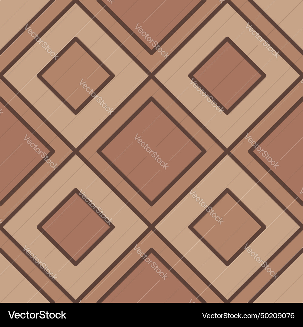 Brown pavement top view pattern with rhombus block Brown pavement top view pattern with rhombus block vector image