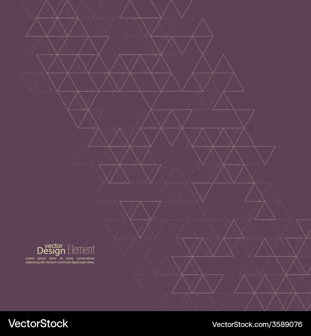 Creative abstract triangle pattern vector image