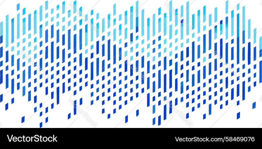 Digital Pixel Cascade Effect Vector Image