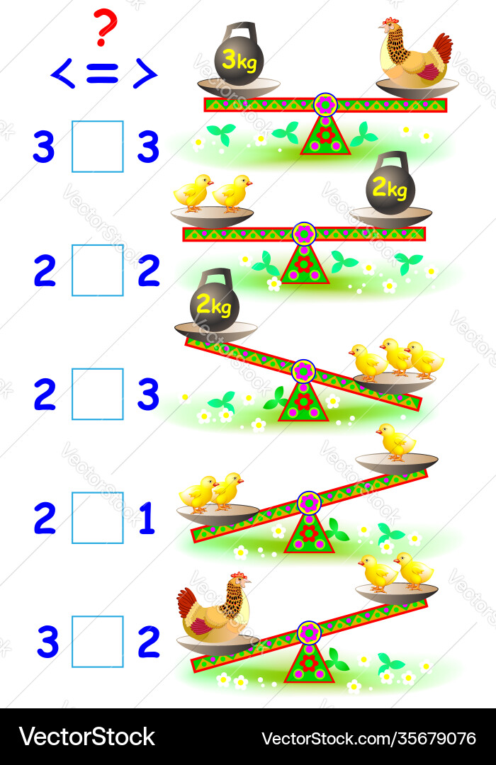 Educational page with mathematical exercises Educational page with mathematical exercises vector image