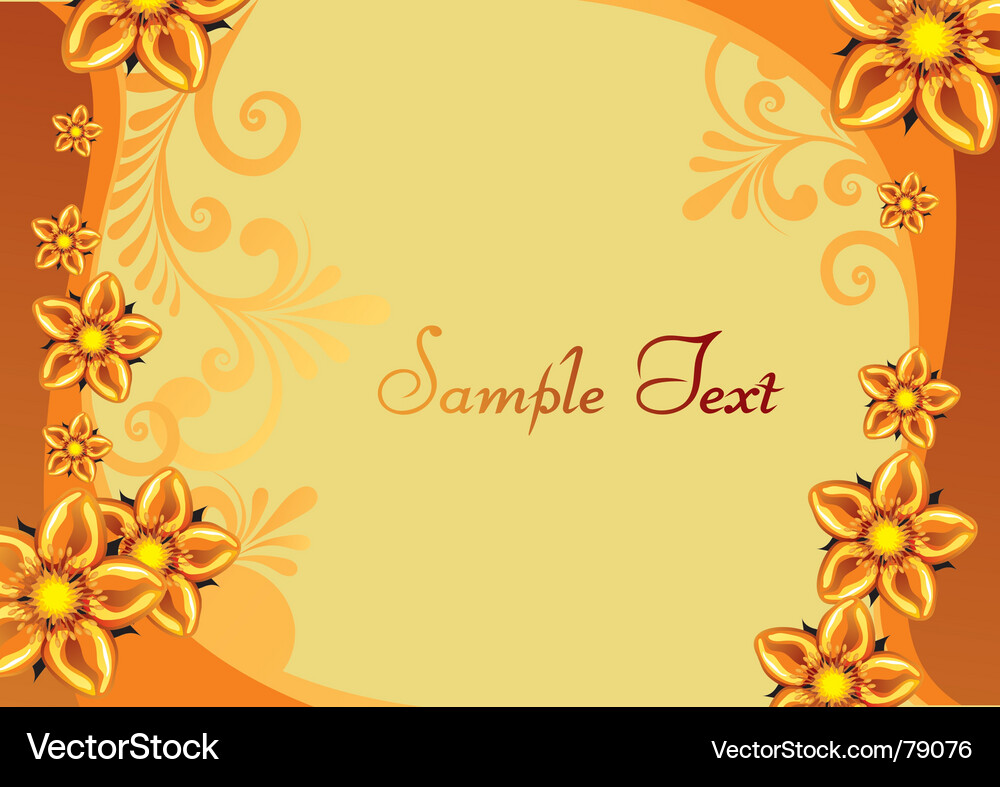 Floral Twirl Background Vector Image