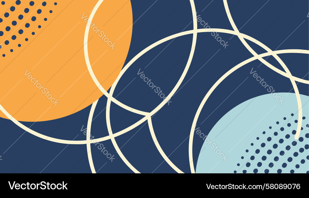 Intersecting Dark Circles Pattern Vector Image