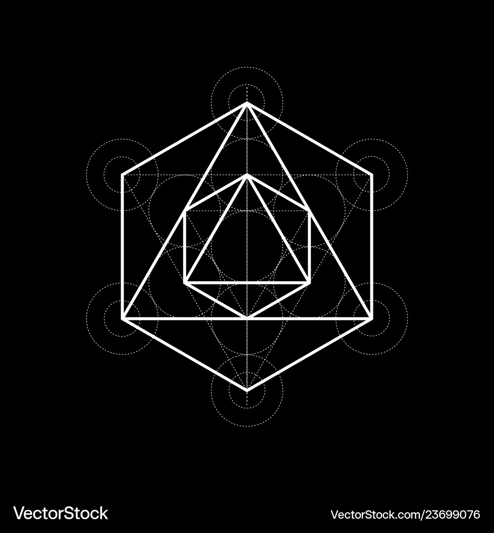 Octahedron from metatrons cube sacred geometry Octahedron from metatrons cube sacred geometry vector image