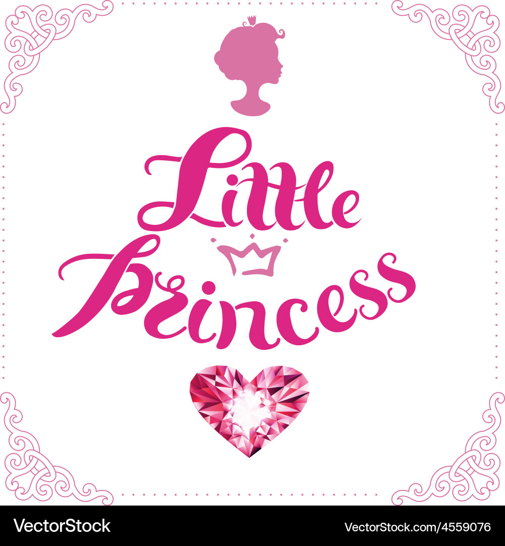 Princess Lettering Art Vector Image