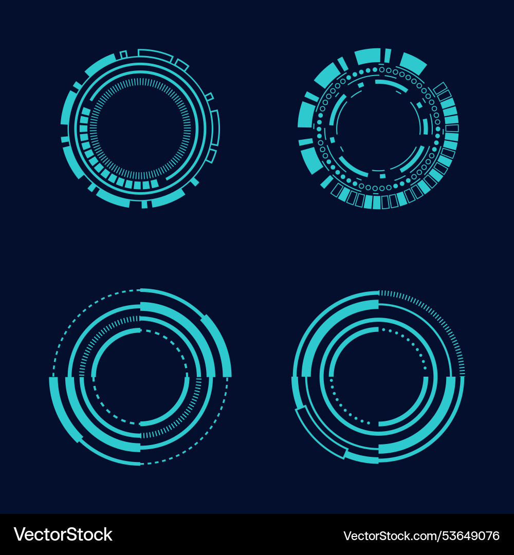 Sci fi circle frame modern user interface element Sci fi circle frame modern user interface element vector image