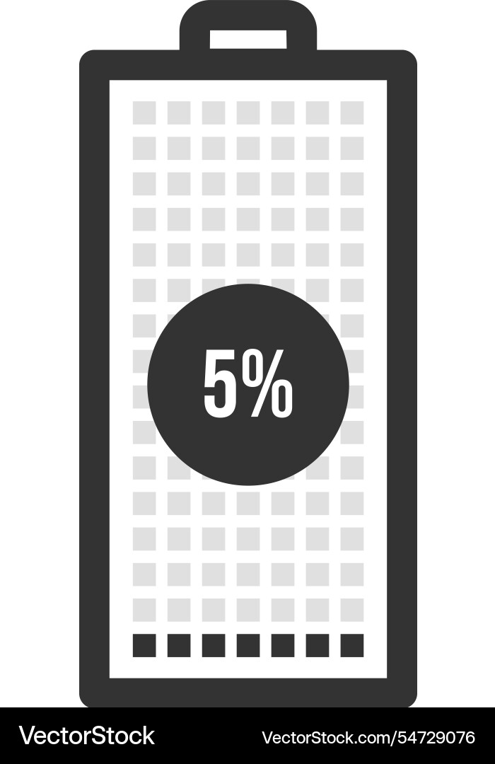 Simple battery icon with a charge indicator Simple battery icon with a charge indicator vector image