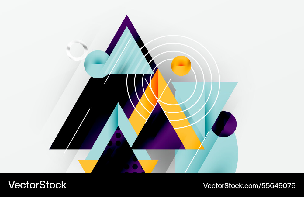 Sleek abstract background - layered triangles vector image