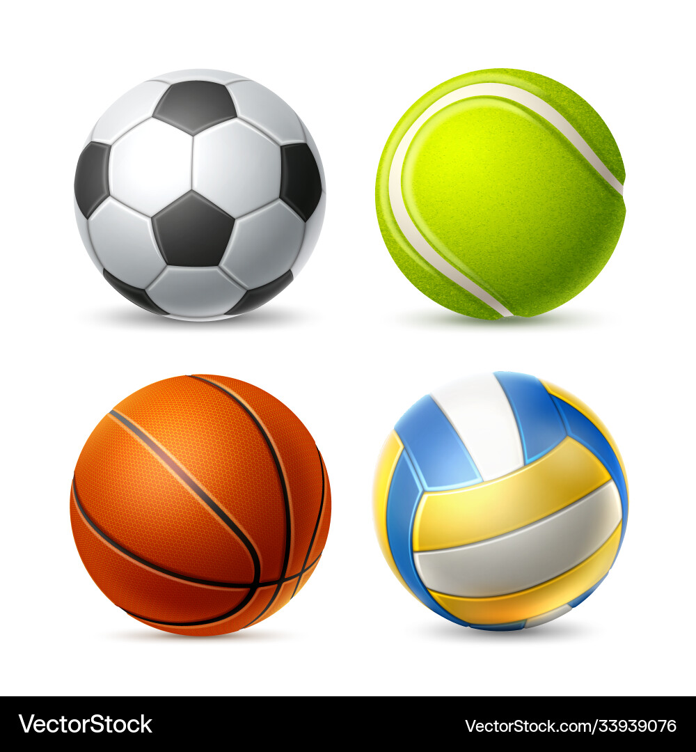 Tennis soccer volley ball set for betting Tennis soccer volley ball set for betting vector image