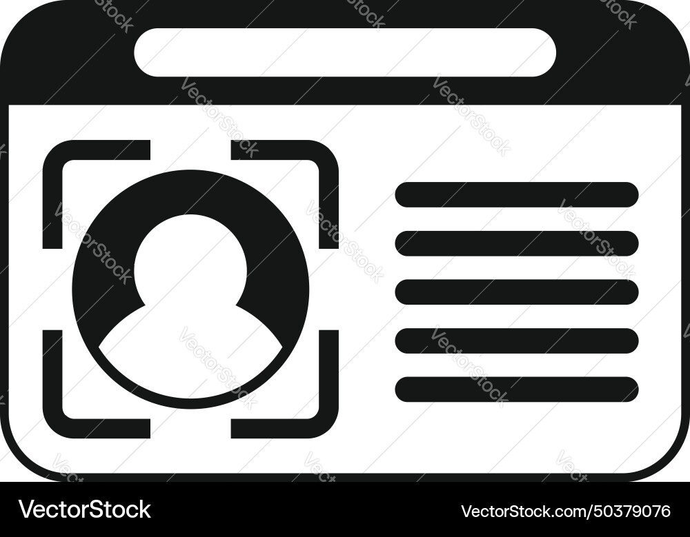 Web detect identity icon simple privacy Web detect identity icon simple privacy vector image