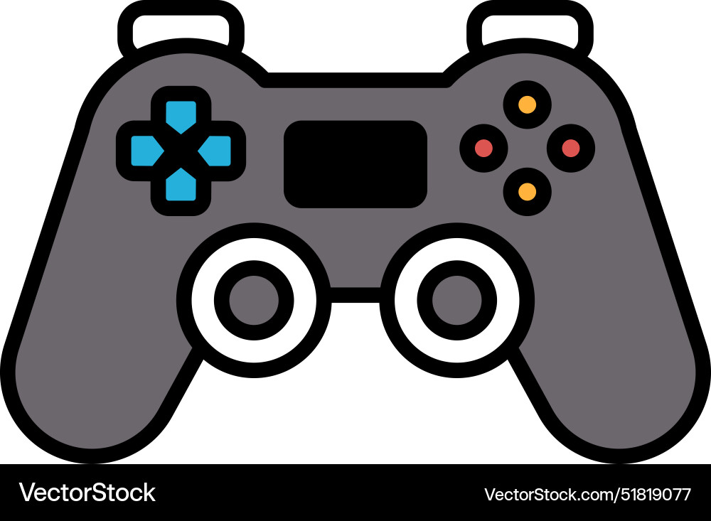 A black and white image of video game controller A black and white image of video game controller vector image