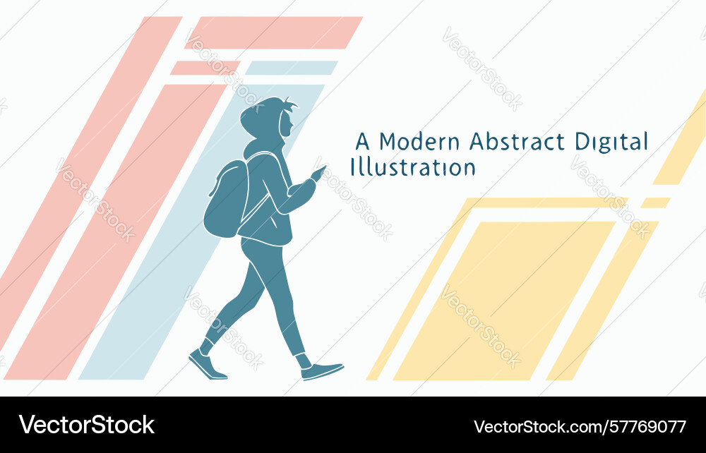 Abstract digital for banners design generative ai Vector Image