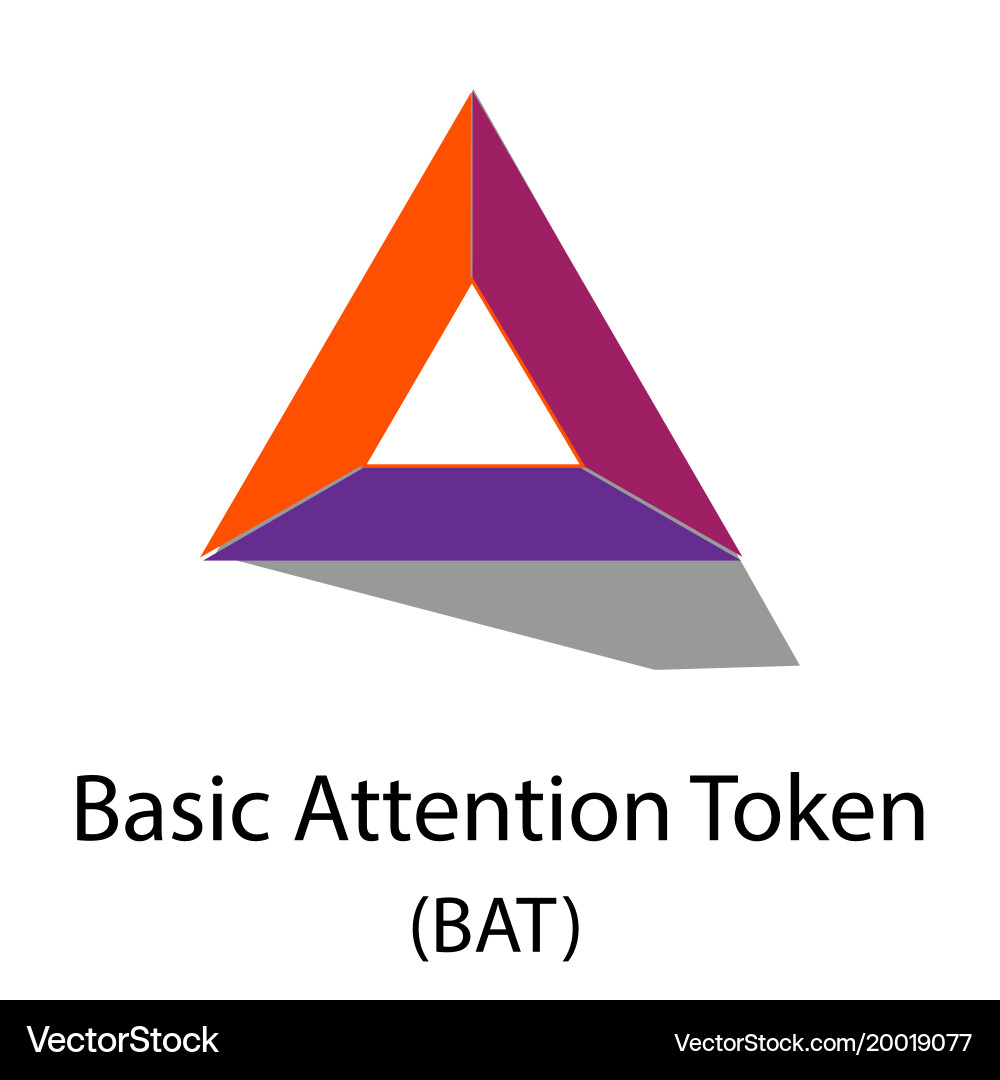Bat cryptocurrency symbol – Royalty-Free Vector | VectorStock