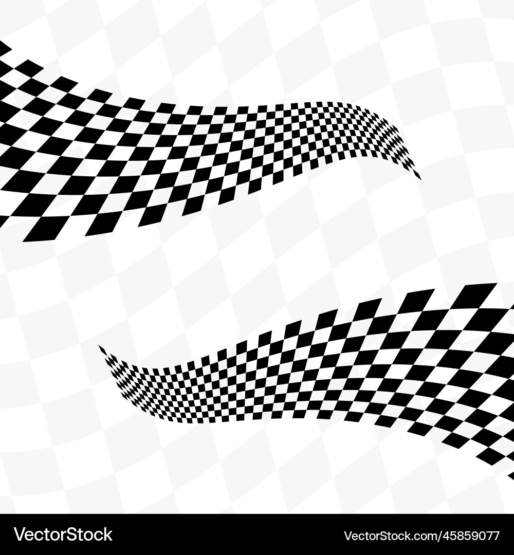 Checkered Flags and Waves vector image