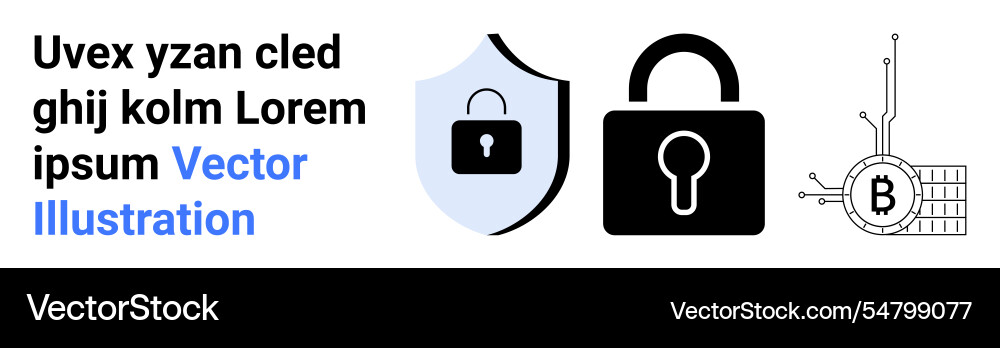 Cybersecurity solutions with shield lock Cybersecurity solutions with shield lock vector image