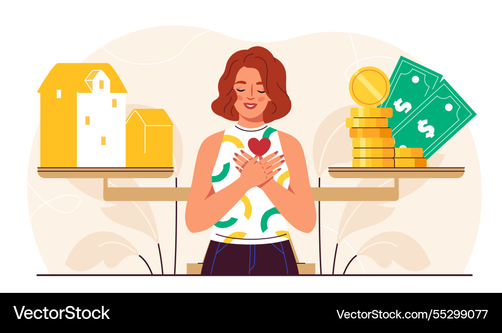 Financial Balance Scales Investment vector image